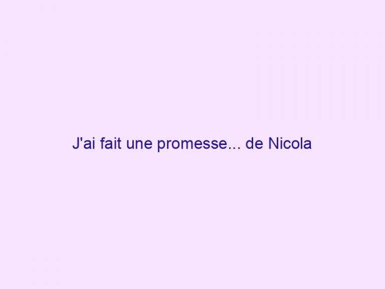 J'ai fait une promesse… de Nicola LEGROTTAGLIE