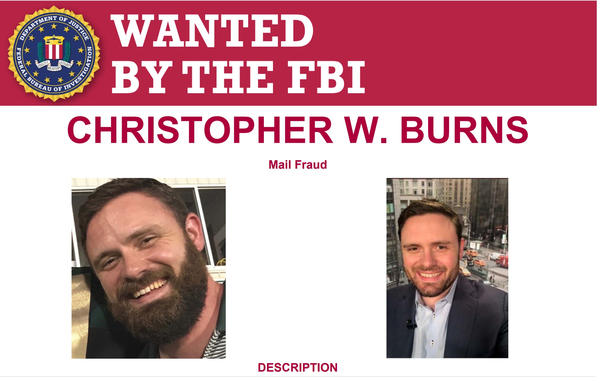Christopher Burns, ancien pasteur de la méga-église pour les jeunes, figure désormais sur la liste des personnes les plus recherchées par le FBI