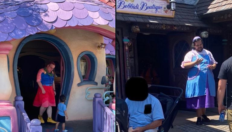 Des employés de Disney habillés en femmes saluant des enfants et des invités du parc dans des images virales