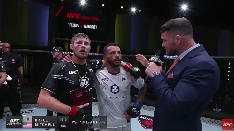 La vidéo de l'UFC coupe la prière d'après-combat de Bryce Mitchell après une diatribe sur les incendies de forêt de Satan et d'Hawaï