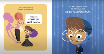 Le garçon de « My Shadow Is Purple » est poussé aux larmes lorsqu'on lui demande de choisir un sexe.