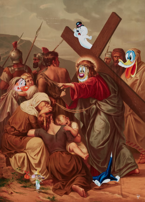 Le tableau de Jésus « Looney Tunes » retiré de l'exposition en raison du tollé suscité par sa moquerie envers le christianisme