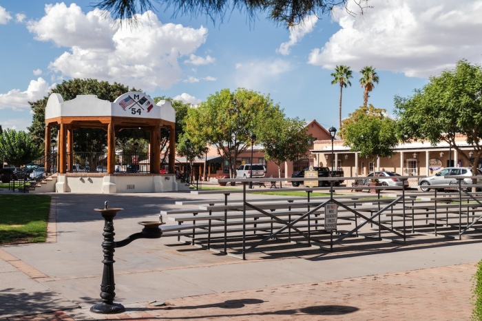 La place du vieux Mesilla, près de Las Cruces, Nouveau-Mexique.