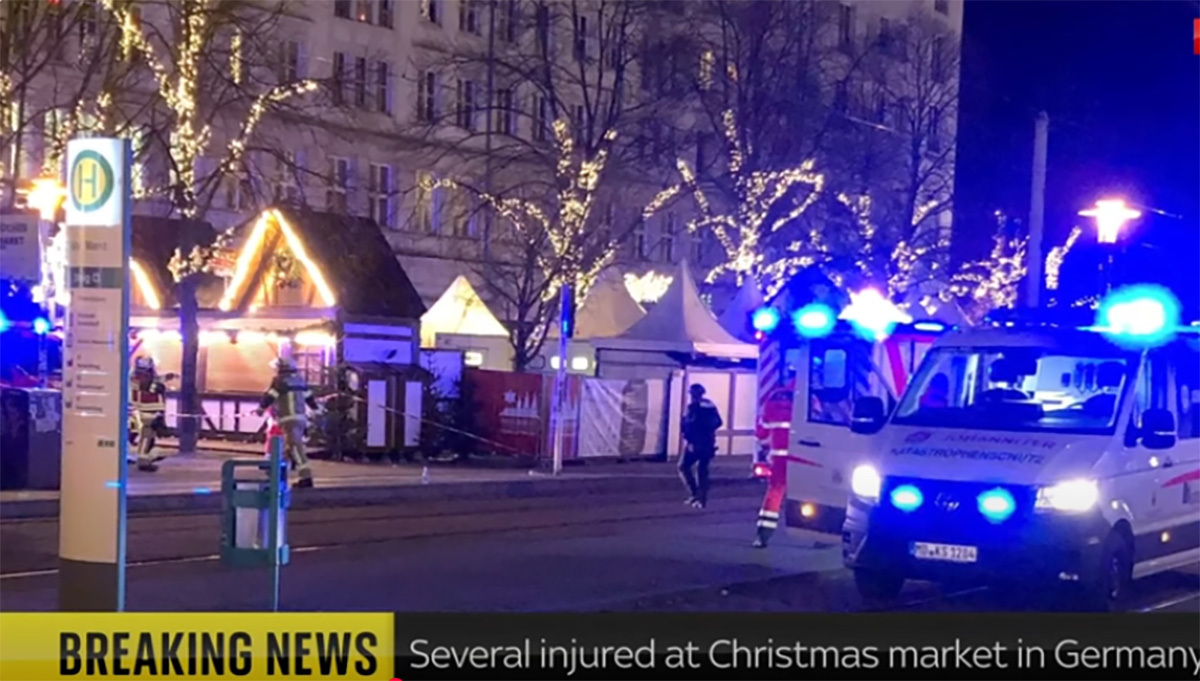 Au moins deux morts et des dizaines de blessés dans une attaque sur un marché de Noël en Allemagne