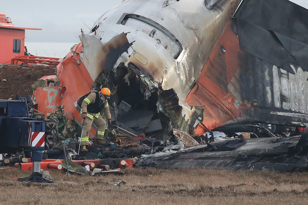 Deux survivants du crash d'un avion mortel en Corée du Sud, quelques instants avant l'explosion