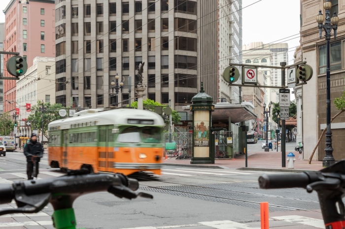 Market Street à San Francisco, Californie. 
