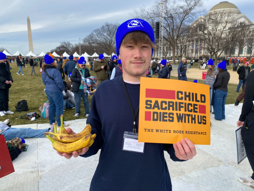 Nathan, élève de la Fayetteville Christian School à Fayetteville, en Caroline du Nord, participe à la Marche pour la vie à Washington, DC, le 23 janvier 2026.