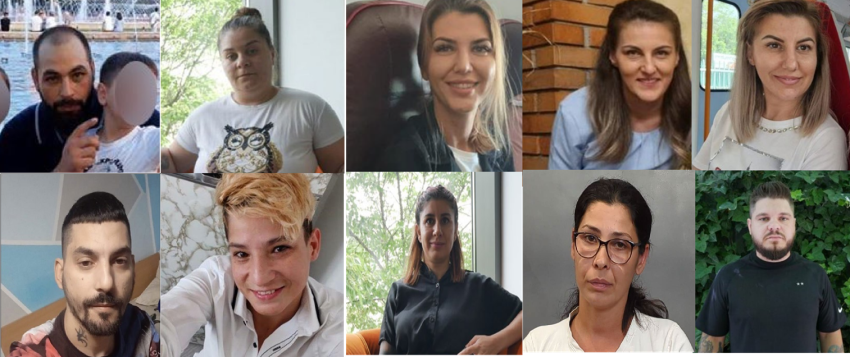 Ce sont les 10 nouveaux Roumains qui ont récemment intenté une action en justice au niveau fédéral, alléguant qu'ils avaient été victimes d'abus sexuels et de trafic à plusieurs reprises alors qu'ils étaient enfants par l'ancien pasteur de la Harvest Christian Fellowship, Paul Havsgaard, alors qu'ils vivaient dans un foyer pour enfants géré par l'église en Roumanie. Il s'agit (dans le sens des aiguilles d'une montre en partant du coin supérieur gauche) : Marian-Liviu Mihaila, 38 ans ; Alexandra-Elena Langa, 28 ans ; Ioana Cosmina Pirvu, 32 ans ; Gheorghita-Bogdana Tici, 36 ans ; Maria Ghenciulescu, 37 ans; Denis-Vasile Otcuparu, 32 ans ; Emilie-Mariana Tudosie, 38 ans ; Roxana-Maria Turuianu, 39 ans ; Cristina-Bianca Popescu, 33 ans; et Alexandru Ionita, 39 ans. 