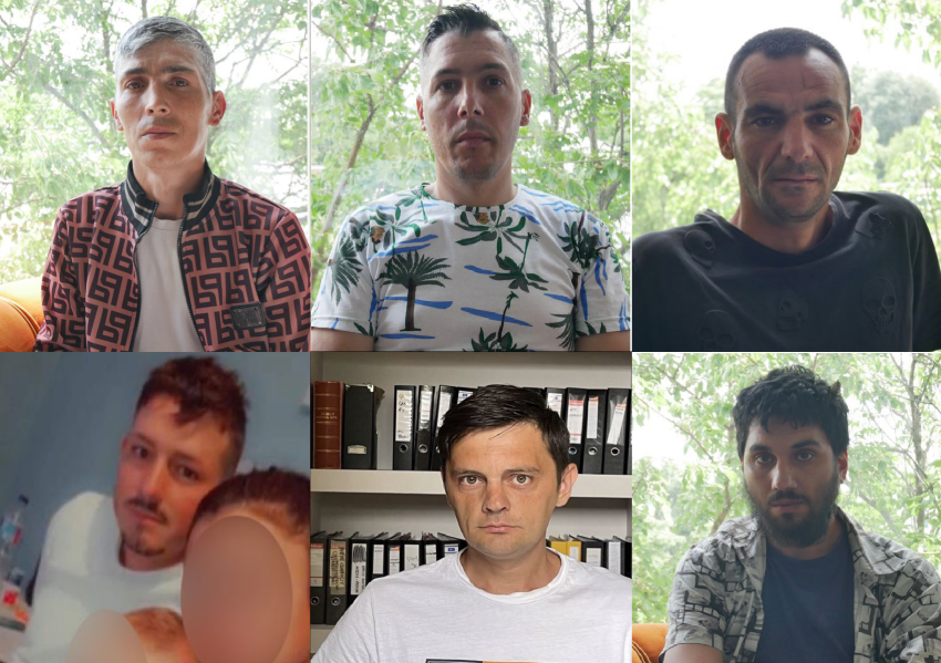 Ces hommes roumains affirment avoir été victimes d'abus sexuels et de trafic par l'ancien pasteur de la Harvest Christian Fellowship, Paul Havsgaard, alors qu'ils étaient pupilles des Harvest Homes dans ce pays. Il s'agit (dans le sens des aiguilles d'une montre à partir du haut L) : Aurélien Busca, 37 ans ; son frère Alexandru-Cristian Busca, 38 ans ; Marian Dragne, 36 ans ; Bogdan Ionescu, 35 ans ; Alexandru Badaluta, 36 ans; et Florin Cristian Caragea, 32 ans.