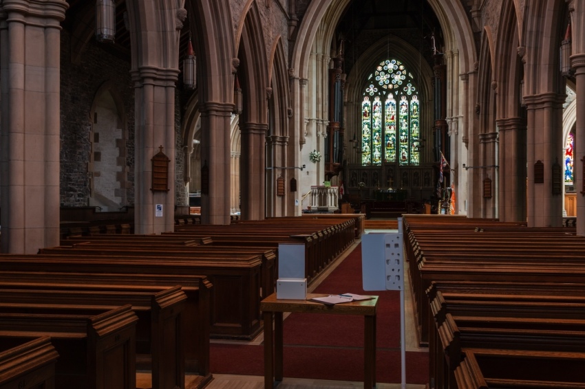 L'intérieur de la cathédrale Saint-Jean-Baptiste (anglicane) à St. John's, Terre-Neuve-et-Labrador.