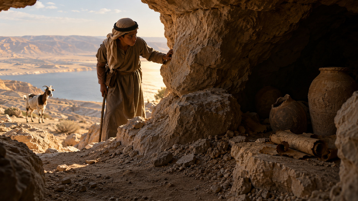 En 1947 un berger a jeté une pierre dans une grotte pour faire sortir une chèvre : il venait de tomber sur les plus vieux manuscrits bibliques jamais découverts